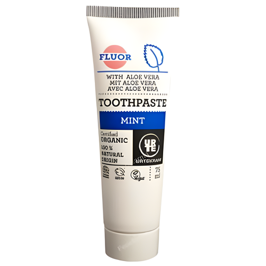 URTEKRAM DENTIFRICO MENTA-ALOE con fluor 75ml. ECO VEGAN