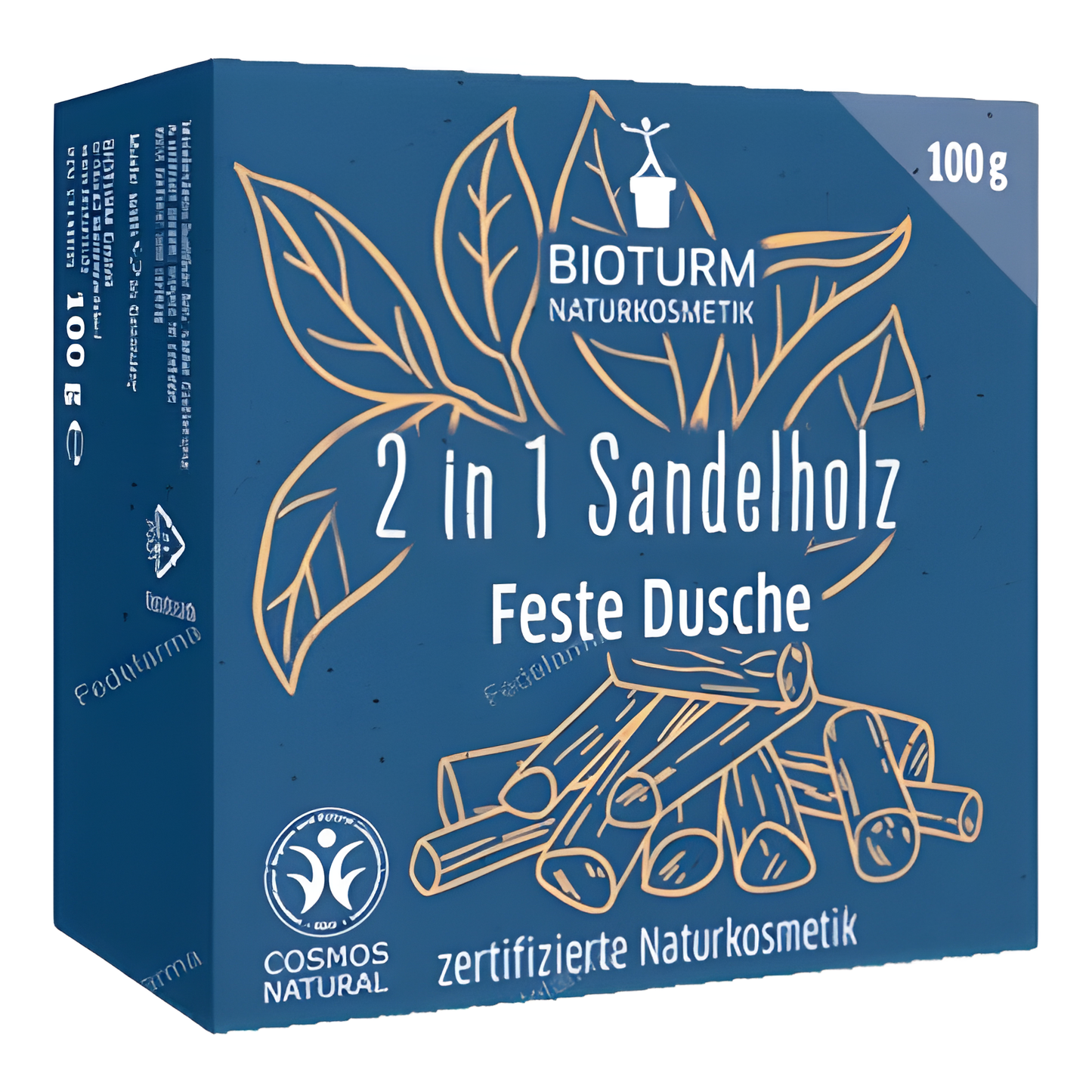 BIOTURM CHAMPU-GEL SOLIDO SANDALO 2 en 1 100gr. VEGAN