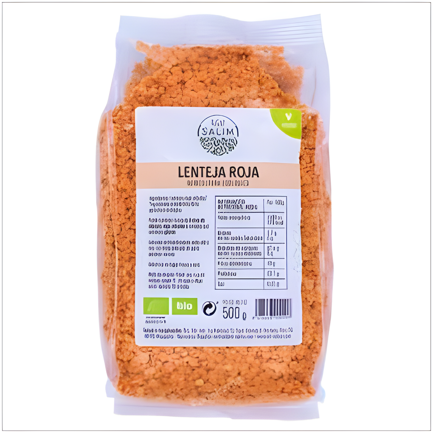Eco Salim Lentejas Rojas 500gr. Bio Vegan