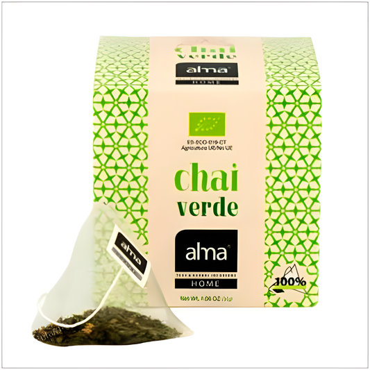 Alma Home Te Verde Chai Infusion 15 Piramides. Eco Vegan