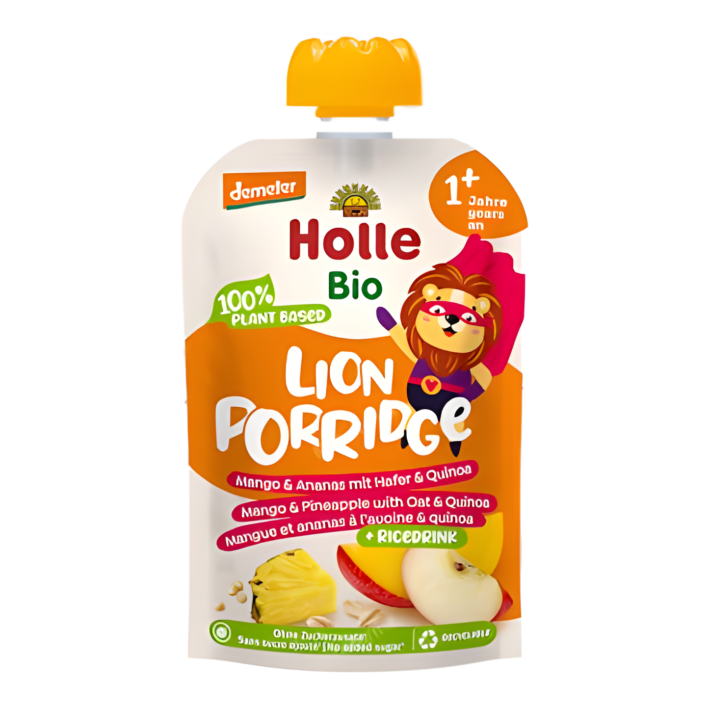 Holle Lion Manzana Piña Avena 1 Año 130 G Bio Sg Vegan