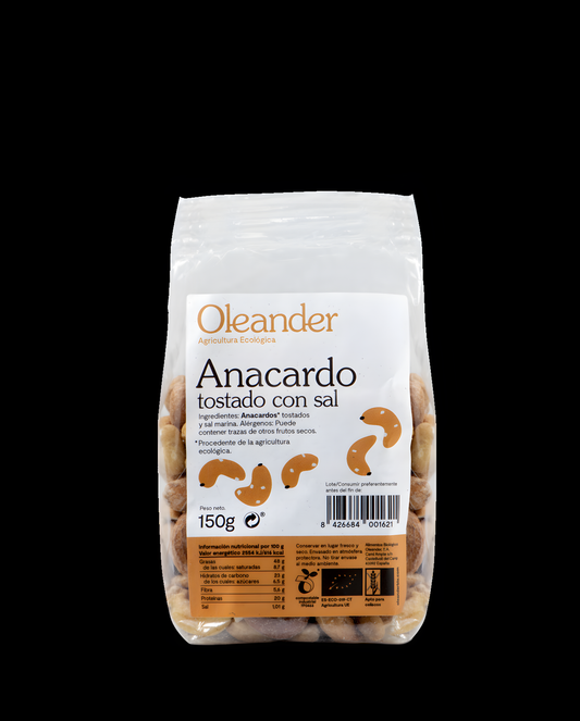 Oleander Anacardo Tostado Salado Bio S/g 150 G Vegan