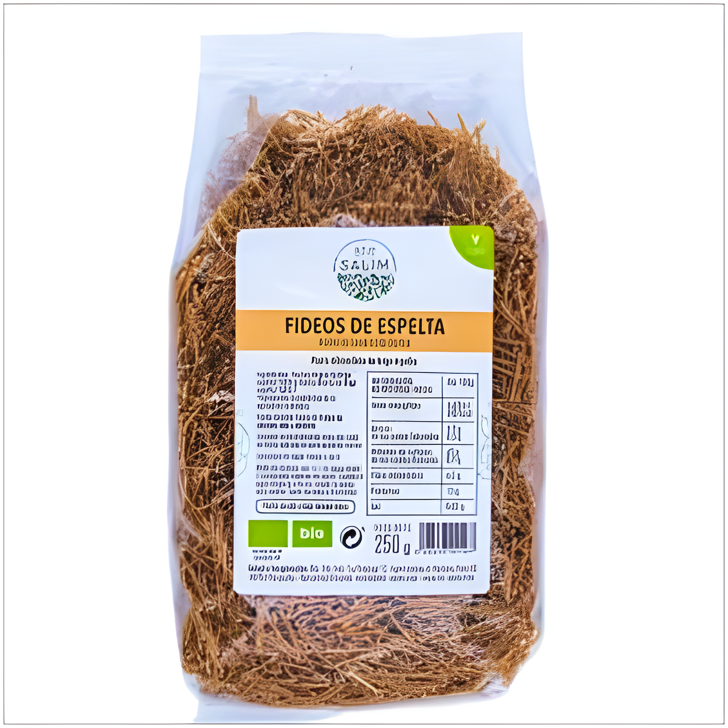 ECO SALIM FIDEOS DE ESPELTA 250gr. BIO VEGAN