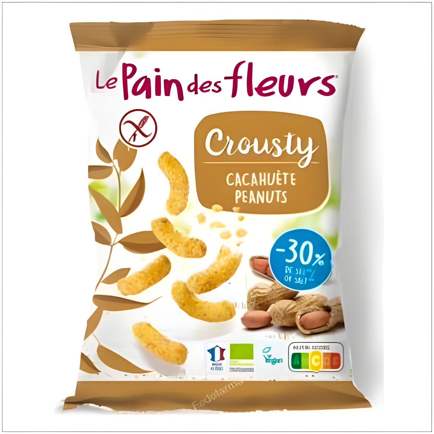 LE PAIN DES FLEURS GANCHITO CROUSTY CACAHUETE 75gr. BIO SG VEGAN