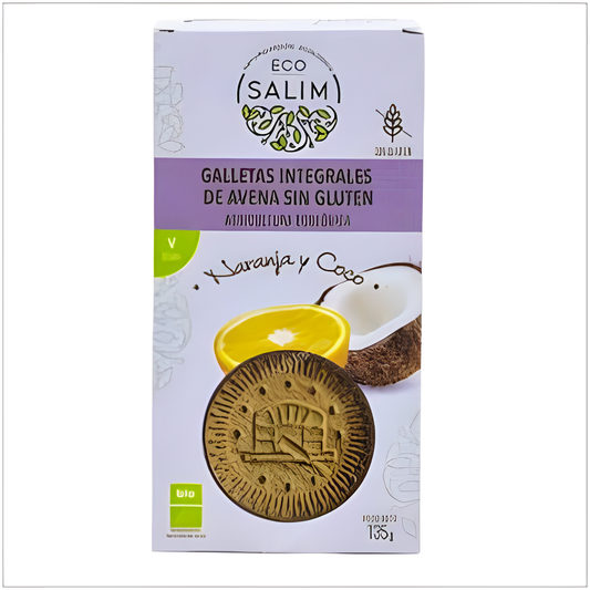 ECO SALIM GALLETAS DE AVENA NARANJA COCO 135gr. BIO SG VEGAN