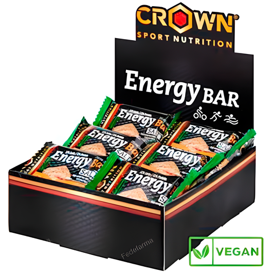 CROWN SPORT NUTRITION ENERGY VEGAN BAR SALTY PEANUT 12 X 60 G