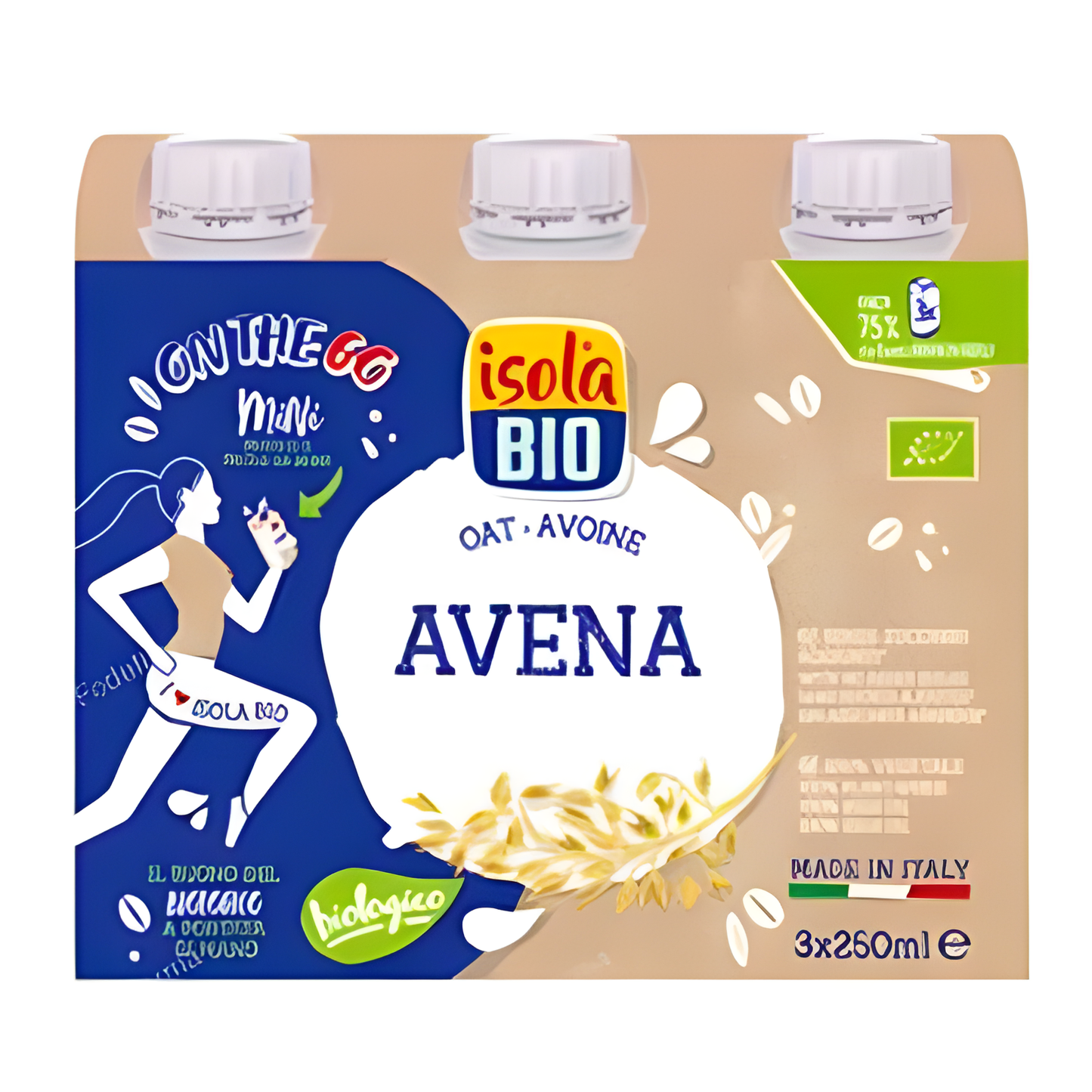 ISOLA BEBIDA VEGETAL DE AVENA 3udsx250ml. BIO SA VEGAN