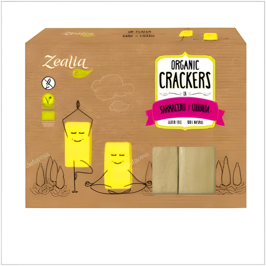 ZEALIA CRACKERS DE SARRACENO Y QUINOA 120gr. BIO SG VEGAN