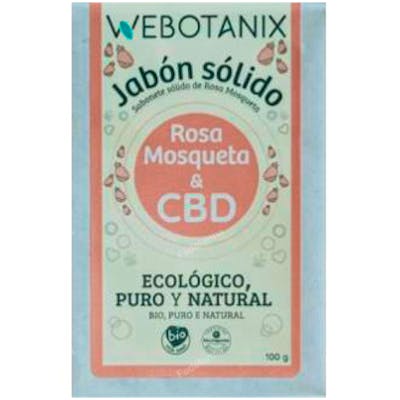 JABON SOLIDO CBD-ROSA MOSQUETA 100gr BIO VEGAN