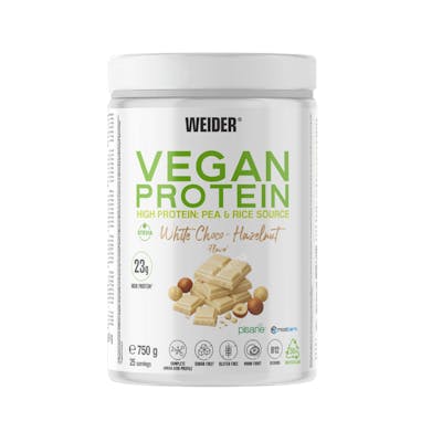 WEIDER VEGAN PROTEIN 750 GR CHOCO BLANCO - AVELLANA