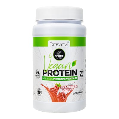 PROTEINA VEGANA SABOR FRAMBUESA 600G SPORT LIVE