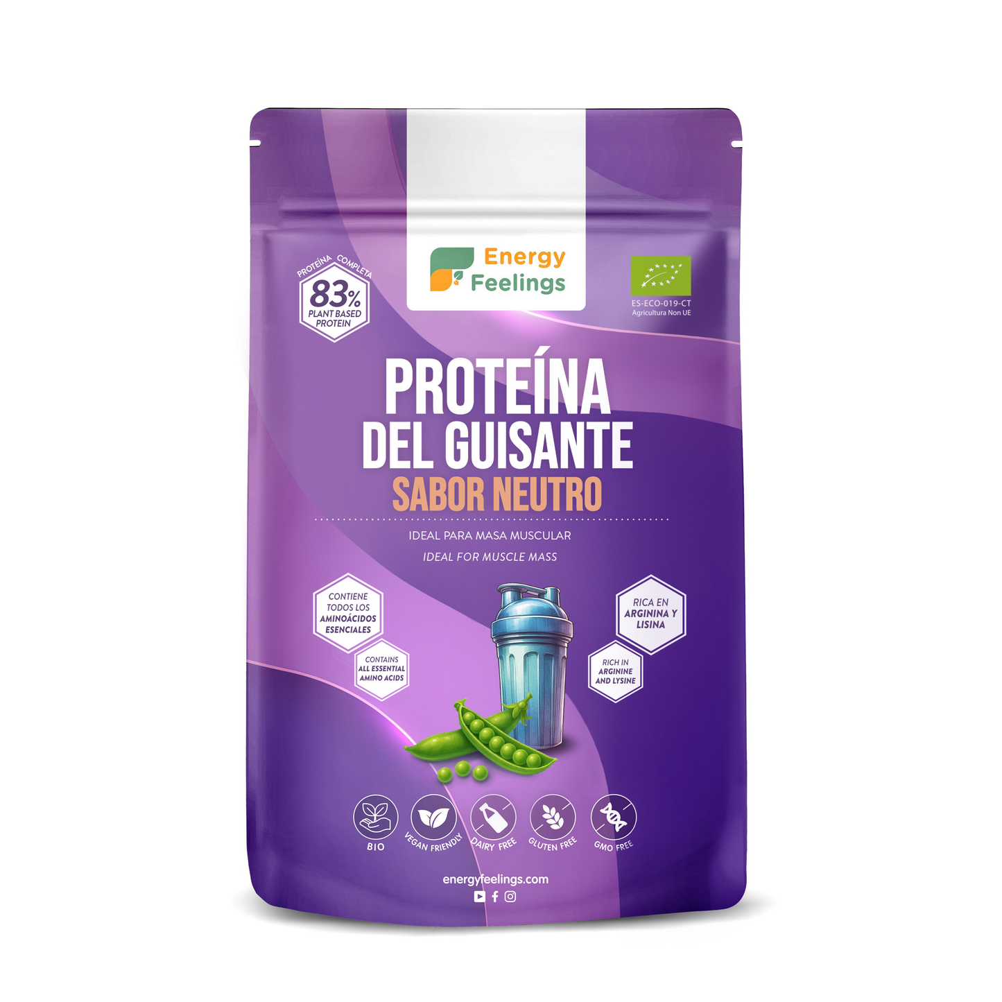 ENERGY FEELINGS PROTEINA DE GUISANTE 500gr. ECO VEGAN SG