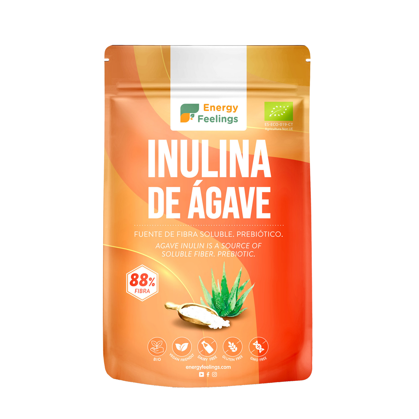 ENERGY FEELINGS INULINA DE AGAVE polvo 500gr. ECO VEGAN