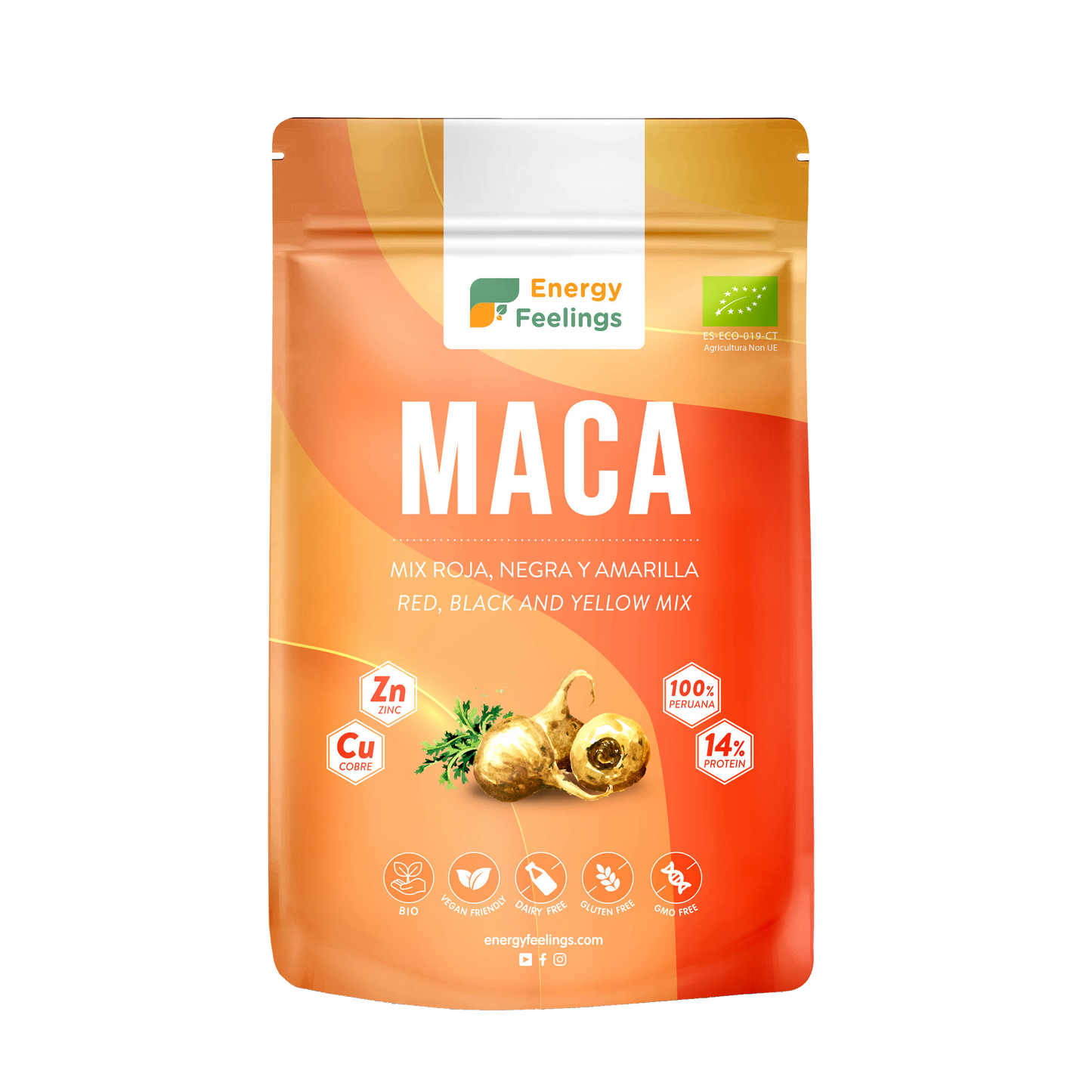 ENERGY FEELINGS MACA polvo 500gr. ECO VEGAN SG