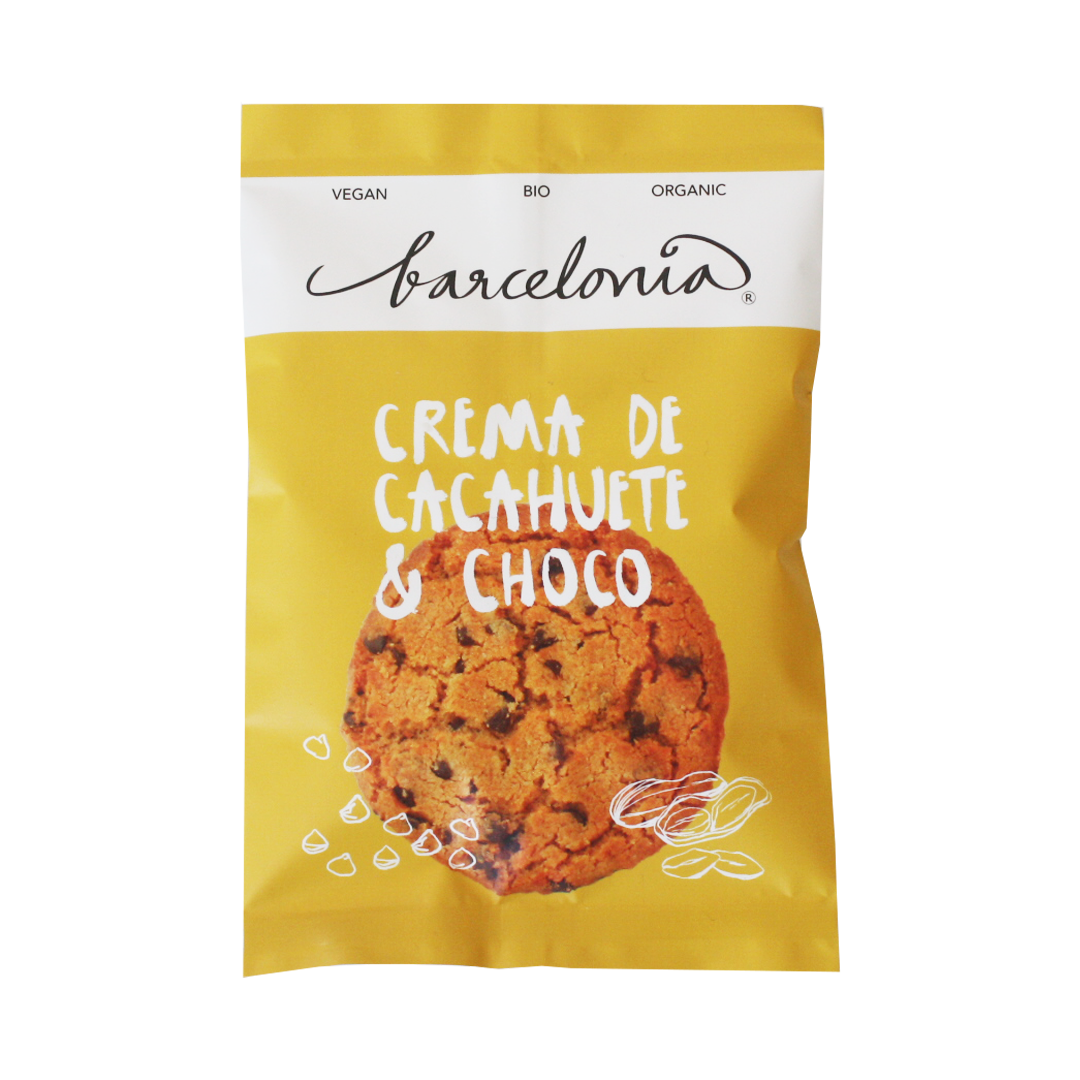 BARCEOLONIA COOKIES ECO VEGANAS CREMA DE CACAHUETE & CHOCO 50 G