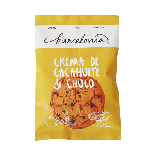 BARCEOLONIA COOKIES ECO VEGANAS CREMA DE CACAHUETE & CHOCO 50 G