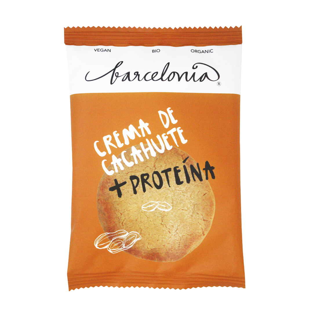BARCELONIA COOKIES ECO VEGANAS PROTEICAS CACAHUETE 50G