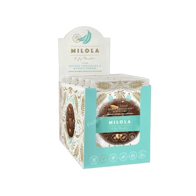 MILOLA COOKIE CHOCOLATE Y PLATANO - VEGANA S/G 9 MINI-COOKIES 140 G