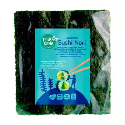 SUSHI NORI 7 LAMINAS TOSTADAS 17 gr BIO VEGAN