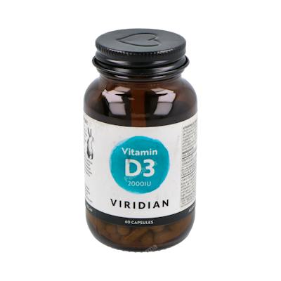 VIRIDIAN VITAMINA D3 2000IU vegana 60cap.veg.