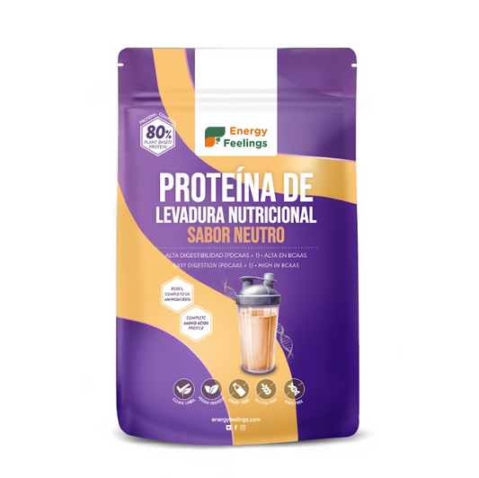 ENERGY FEELINGS PROTEINA DE LEVADURA NUTRICIONAL 84% 500 gr VEGAN