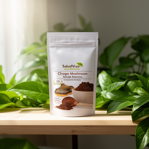 SALUD VIVA CHAGA MUSHROO en polvo 100gr. BIO SG S/A VEGAN