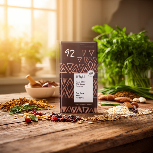 VIVANI CHOCOLATE NEGRO 92% PANAMA azucar coco 80g VEGAN