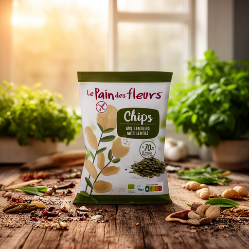 LE PAIN DES FLEURS CHIPS DE LENTEJAS 50gr. BIO SG VEGAN