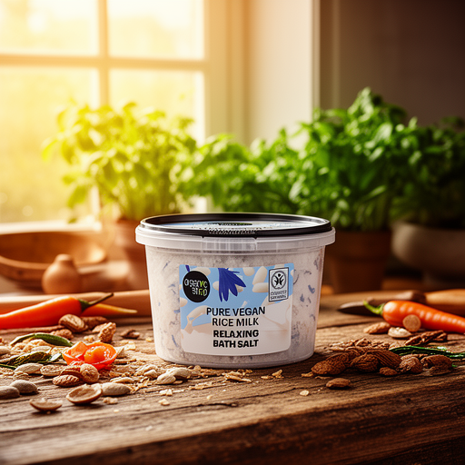 Sal de Baño Relajante con Leche de Arroz Vegana, 300 G