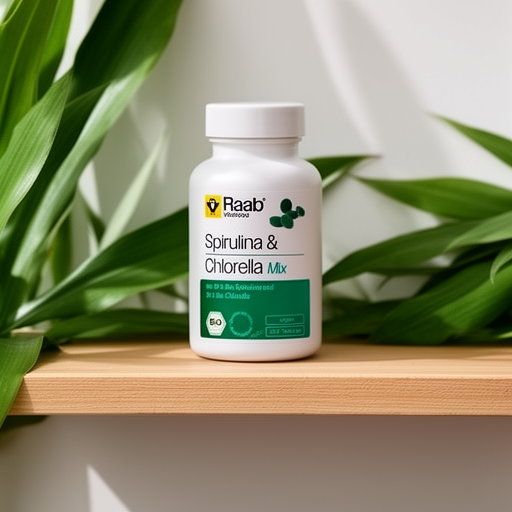 RAAB VITALFOOD ALGA SPIRULINA+CHLORELLA 440mg 200 comp BIO VEGAN SG