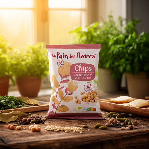 LE PAIN DES FLEURS CHIPS DE GARBANZOS 50gr. BIO SG VEGAN