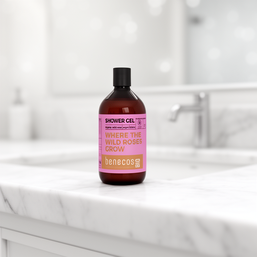 BENECOS GEL DE BAÑO rosa mosqueta 500ml. BIO VEGANO