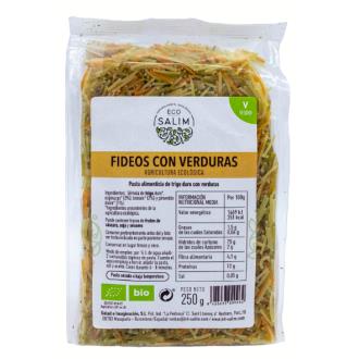 FIDEOS FINOS con verduras 250gr. BIO VEGAN