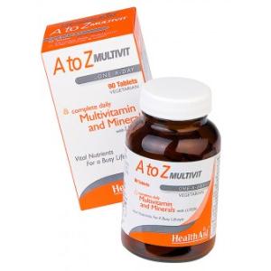 MULTIVIT & MINERALS A to Z 90comp. HEALTH AID